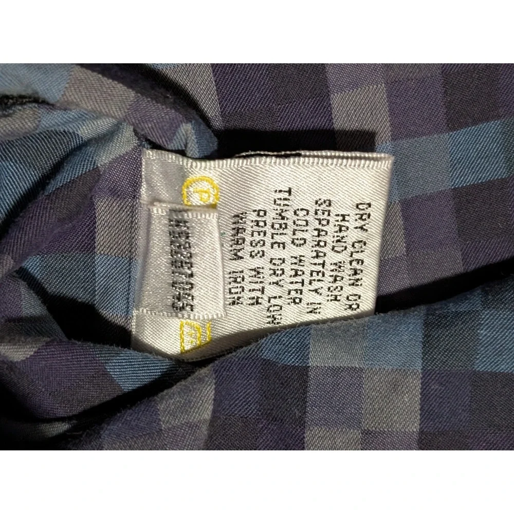 Bugatchi Button Down‎ Shirt Mens XL Blue Purple Check Uomo Cotton Long Sleeve